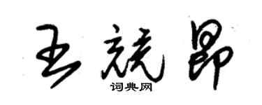朱錫榮王競昂草書個性簽名怎么寫
