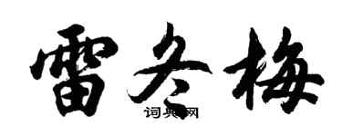 胡問遂雷冬梅行書個性簽名怎么寫