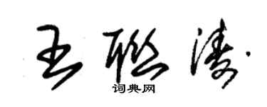 朱錫榮王聯濤草書個性簽名怎么寫