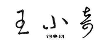 駱恆光王小奇草書個性簽名怎么寫