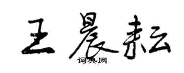 曾慶福王晨耘行書個性簽名怎么寫