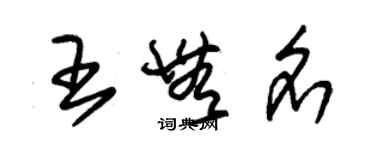 朱錫榮王無名草書個性簽名怎么寫