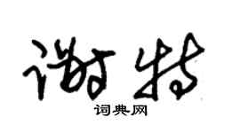 朱錫榮謝特草書個性簽名怎么寫