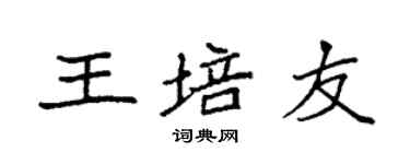 袁強王培友楷書個性簽名怎么寫