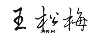 駱恆光王松梅行書個性簽名怎么寫