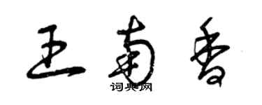 曾慶福王南香草書個性簽名怎么寫