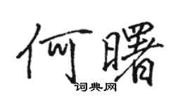 駱恆光何曙行書個性簽名怎么寫
