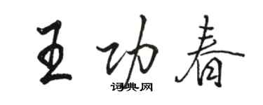 駱恆光王功春行書個性簽名怎么寫