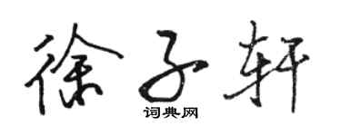 駱恆光徐子軒行書個性簽名怎么寫