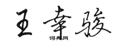 駱恆光王幸駿行書個性簽名怎么寫