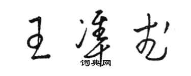 駱恆光王準武草書個性簽名怎么寫