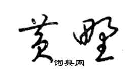 梁錦英黃野草書個性簽名怎么寫