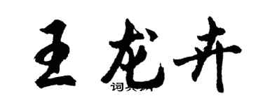 胡問遂王龍卉行書個性簽名怎么寫