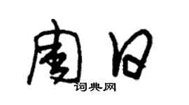 朱錫榮周日草書個性簽名怎么寫