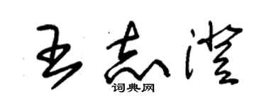 朱錫榮王志澄草書個性簽名怎么寫