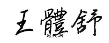 王正良王體舒行書個性簽名怎么寫