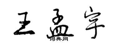 曾慶福王孟宇行書個性簽名怎么寫