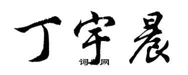胡問遂丁宇晨行書個性簽名怎么寫