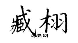 丁謙臧栩楷書個性簽名怎么寫
