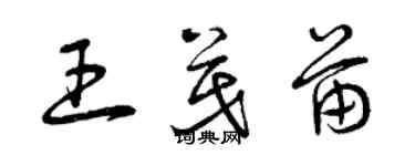 曾慶福王茂苗草書個性簽名怎么寫