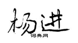 曾慶福楊進行書個性簽名怎么寫