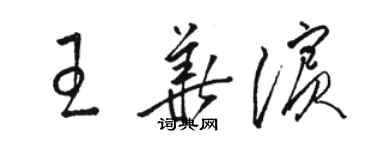 駱恆光王華濱草書個性簽名怎么寫