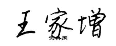 王正良王家增行書個性簽名怎么寫