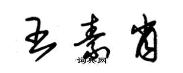 朱錫榮王素肖草書個性簽名怎么寫