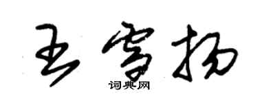 朱錫榮王雪揚草書個性簽名怎么寫