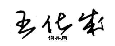 朱錫榮王化成草書個性簽名怎么寫