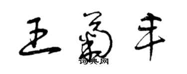 曾慶福王菊豐草書個性簽名怎么寫