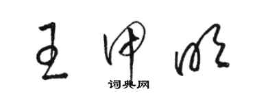 駱恆光王甲明草書個性簽名怎么寫