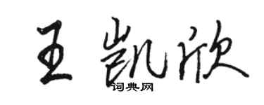 駱恆光王凱欣行書個性簽名怎么寫