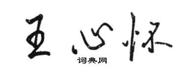 駱恆光王心懷行書個性簽名怎么寫