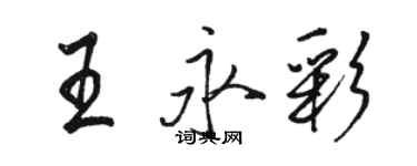 駱恆光王永彩行書個性簽名怎么寫