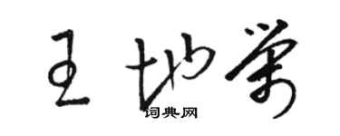 駱恆光王地榮草書個性簽名怎么寫