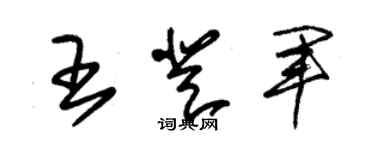 朱錫榮王登軍草書個性簽名怎么寫