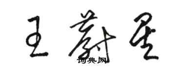 駱恆光王蔚星草書個性簽名怎么寫