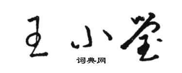 駱恆光王小瑩草書個性簽名怎么寫