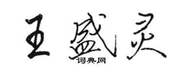 駱恆光王盛靈行書個性簽名怎么寫