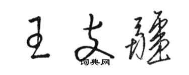 駱恆光王支疆草書個性簽名怎么寫