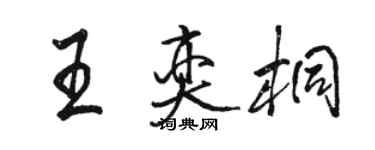 駱恆光王奕桐行書個性簽名怎么寫