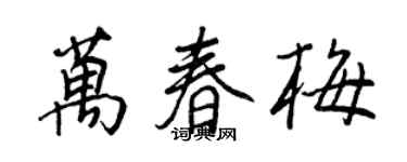 王正良萬春梅行書個性簽名怎么寫