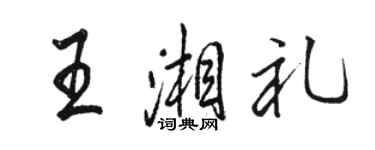 駱恆光王湘禮行書個性簽名怎么寫