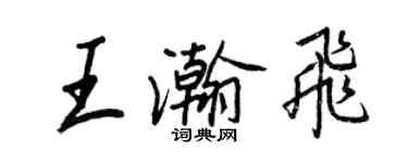 王正良王瀚飛行書個性簽名怎么寫