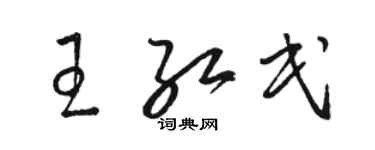 駱恆光王紅民草書個性簽名怎么寫