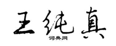 曾慶福王純真行書個性簽名怎么寫