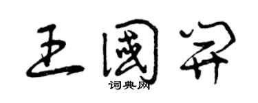 曾慶福王國開草書個性簽名怎么寫