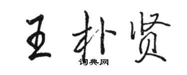 駱恆光王朴賢行書個性簽名怎么寫