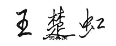駱恆光王楚虹行書個性簽名怎么寫